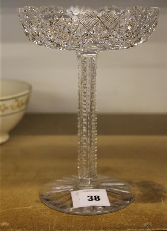 Glass pedestal bowl